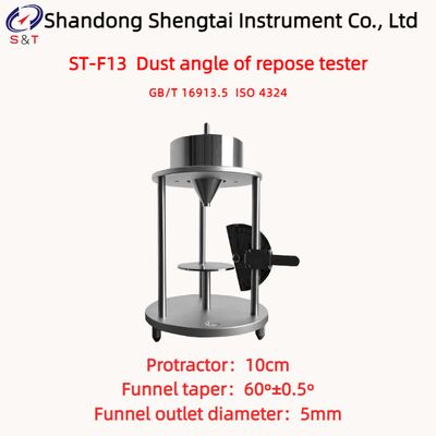 Magnesia Sand Dust Angle Of Repose Tester Funnel Taper 60º±0.5º 304 Stainless Steel ISO 4324