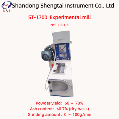 Wheat Experimental Mill Grinding Amount 0 ～ 100g/Min Fast Roll 1200r/Min NY/T 1094.5