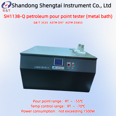 2 Holes Petroleum Pour Point Tester RT ～ -70℃ Metal Bath Stacked Compressor ASTM D97