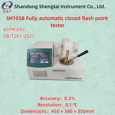 Testeur de point d'éclair fermé entièrement automatique ASTM D93 Température de la pièce du transformateur     37 0 °C