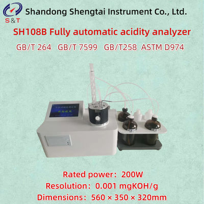 Transformateur d'huile analysateur d'acidité entièrement automatique ASTM D974 Range 0.001 ~ 2.0 MgKOH/G