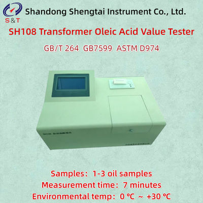 3 échantillons d'huile Transformateur Testeur de la valeur de l'acide oléique ASTM D974 Mesure 7min Puissance 300W