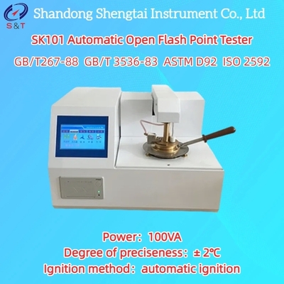 LCD Display Automatic Open Flash Point Tester RT ～ 400℃ Forced Air Cooling ASTM D92