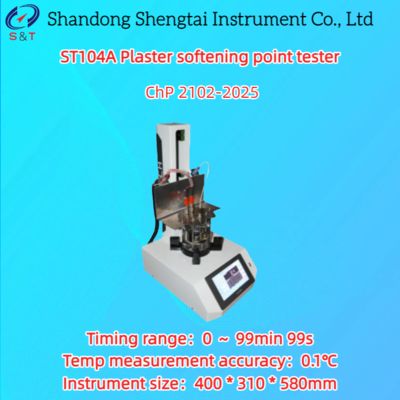 RT -100℃ Plaster Softening Point Tester Rate 1-105℃/Min 0.1℃ Accuracy ChP 2102-2025