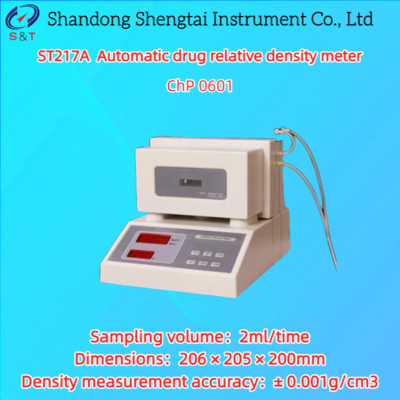 Densimètre de densité relative automatique de médicaments avec méthode du tube oscillant en forme de U pour la conformité à la Pharmacopée Chinoise 0601