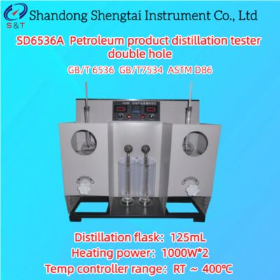 Testeur de distillation d'essence RT ～ 400℃ Double trous Affichage numérique LED ASTM D86