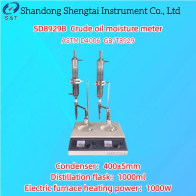 Appareil manuel de mesure de l'humidité du pétrole brut, méthode de distillation, 1000ml, ASTM D4006