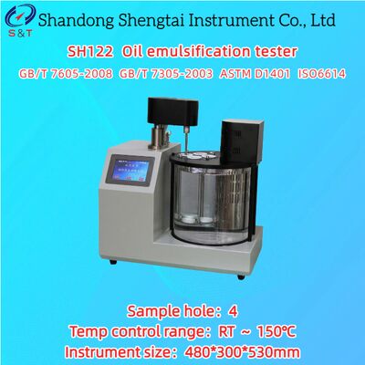 Testeur d'émulsion d'huile à 4 trous RT ～ 150℃ Minuterie 0 ～ 99min Capteur PT100 ASTM D1401