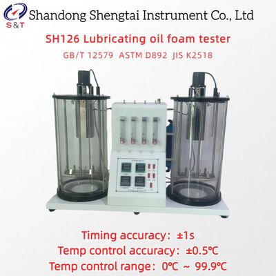 Testeur fermé de mousse d'huile d'engrenage à 0°C ¥ 99,9°C Débit 16 ¥ 160 ml/min Temps ± 1s ASTM D892