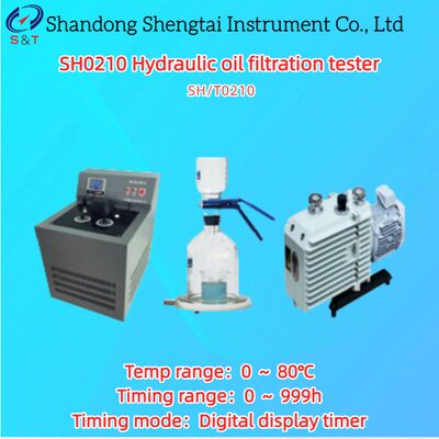 Testeur de filtration d'huile hydraulique 0   80°C Temps 0    999h PT100 Capteur SH/T 0210