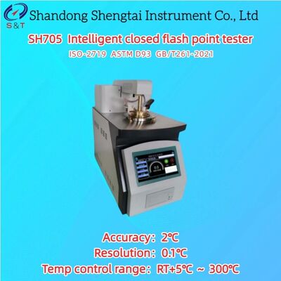 Testeur de point d'éclair fermé intelligent RT+5℃ ～ 300℃ Système Android Capteur PT100 ASTM D93