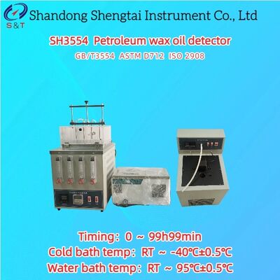 Détecteur d'huile de cire de pétrole Temps 0 - 99h59min Bain d'eau RT          95°C ± 0,5°C ASTM D712