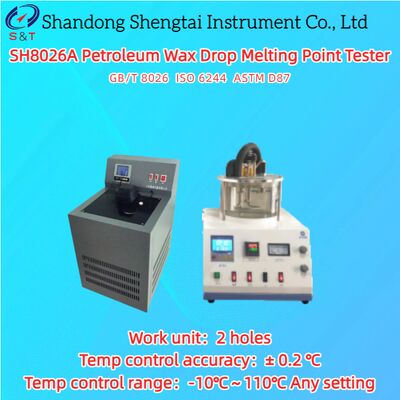 Testeur de point de fusion de cire de pétrole pour huile de pierre, 2 trous, -10℃ à 110℃, ASTM D87