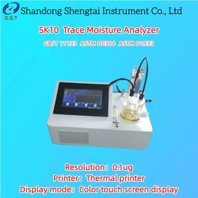 Mesure par analyseur d'humidité de traces 0,00001%    100% Imprimante thermique ASTM D1533
