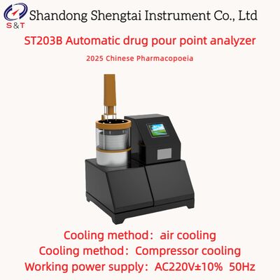 Analyseur automatique du point de déversement des médicaments Refroidissement de l'air -30 °C~+80 °C Vitesse du moteur 1200 r/min ST203B