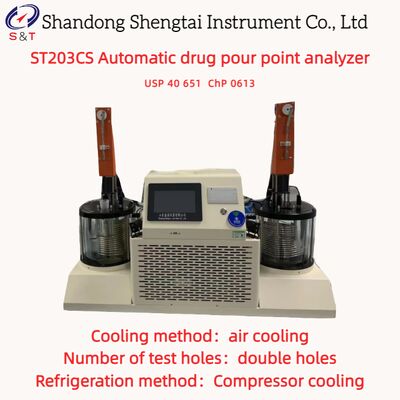 Analyseur automatique de point de coulée de médicament à double orifice -10 ℃ ~ +170 ℃ Refroidissement par air USP 40 651