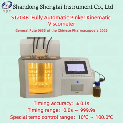 Viscosimètre cinématique automatique rose 10 ~ 100 ℃ Mesure 0,6 ~ 17000 mm²/s ST204B