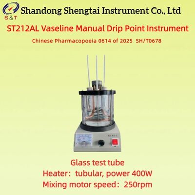 L'instrument manuel pour le point de goutte à goutte de pétrole blanc 12*100 mm tube d'essai en verre SH/T0678