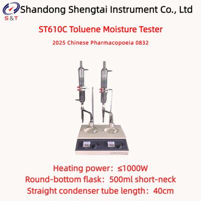 Préparation Méthode Toluène Testeur d'Humidité Double Col Court ST610C 500ml