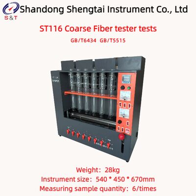 6 Unités de travail Testeur de fibres grossières 990min Test digestion acide-base GB/T 6434