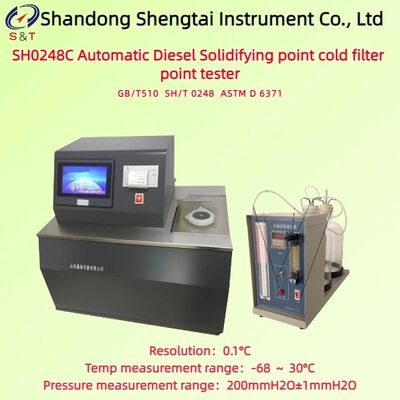 Testeur de point de solidification de point de colmatage de filtre froid ASTMD 6371 -68 ~ 30°C monotrou