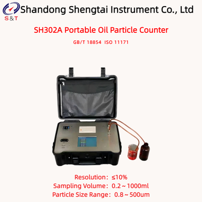 8 canaux Compteur de particules d'huile portable Prélèvement 0,2 ‰ 1000 ml RSD < 2% ISO 11171