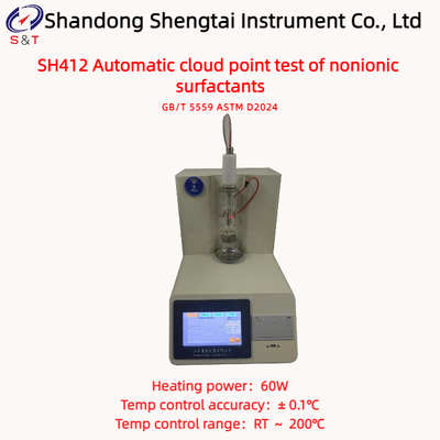ASTM D2024 Nonionic Surfactant Cloud Point Tester RT ～ 200℃ Photoelectric Sensor Auto Mixing