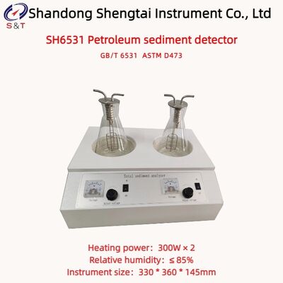 ASTM D473 Analyseur de sédiments d'huile de produits pétroliers à double structure chauffant 300 W × 2