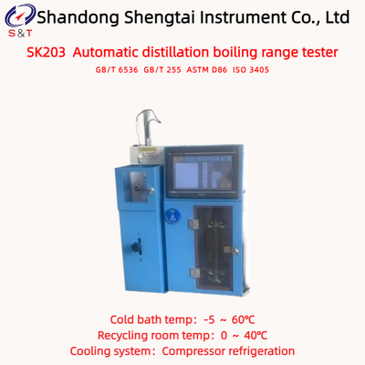 ASTM D86 Automatic Diesel Distillation Apparatus Boiling Range RT ～ 400℃ Compressor Refrigeration