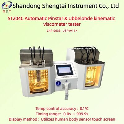 Analyseur de viscomètre cinématique automatique Ubbelohde 0,6 ¥ 1000 Mm2/S Temps 0,0s ¥ 999,9s USP 911