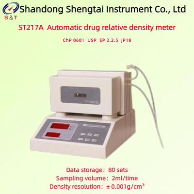 Mesure de la densité relative automatique des médicaments 0,001 ¥ 1,999 g/Cm3 Stockage de données 80 ensembles USP<699>