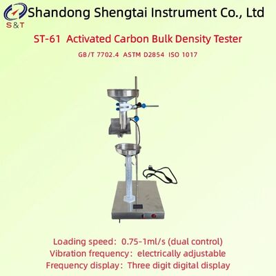 Analyseur de densité apparente du charbon actif Vitesse de chargement 0,75 - 1 ml/s Double commande ASTM D2854