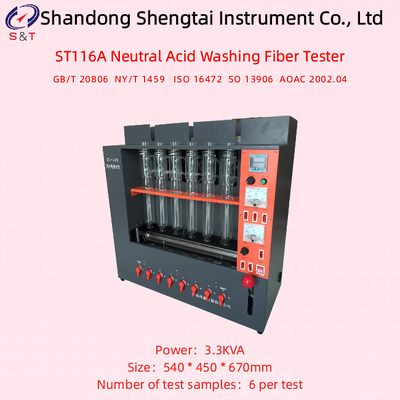 Feed Neutral Acid Washing Fiber Tester 6 Test Units Testing 90min Van Soest Fiber Analysis Mod‌E ISO 16472